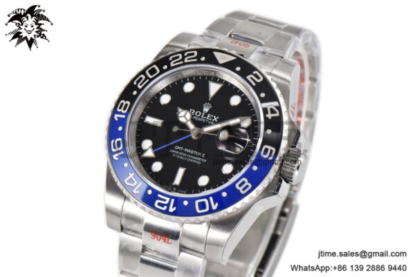 GMT-Master II 126710 BLNR Black/Blue Ceramic GMF Best Edition on SS Oyster Bracelet VR3186 V6