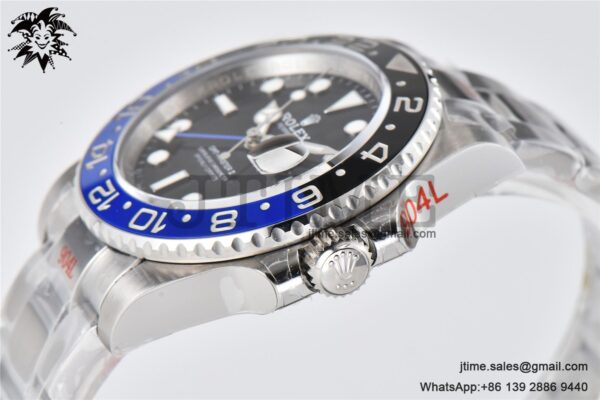GMT-Master II 126710 BLNR Black/Blue Ceramic GMF Best Edition on SS Oyster Bracelet VR3186 V6 - Image 9