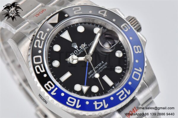 GMT-Master II 126710 BLNR Black/Blue Ceramic GMF Best Edition on SS Oyster Bracelet VR3186 V6 - Image 10