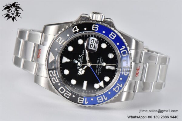 GMT-Master II 126710 BLNR Black/Blue Ceramic GMF Best Edition on SS Oyster Bracelet VR3186 V6 - Image 5