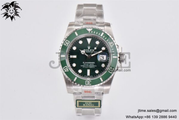 Submariner 116610 LV Green Ceramic King 1:1 Best Edition 904L SS Case and Bracelet VS3135 - Image 3