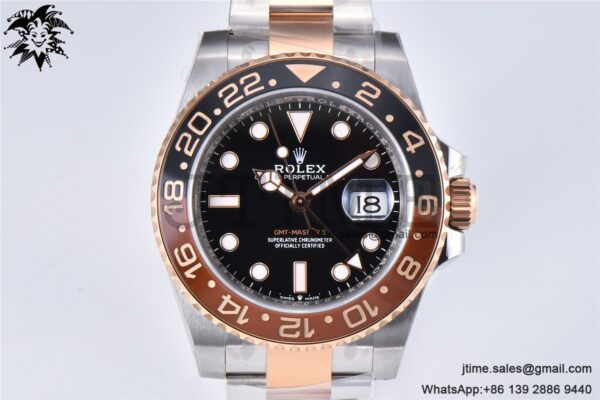 GMT-Master II Rootbeer 126711 CHNR Black/Brown Ceramic Clean Factory Best Edition on SS/RG Bracelet DD3285 CHS - Image 2