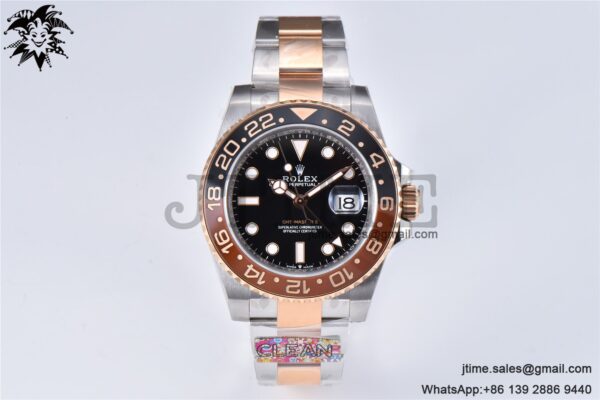 GMT-Master II Rootbeer 126711 CHNR Black/Brown Ceramic Clean Factory Best Edition on SS/RG Bracelet DD3285 CHS - Image 3
