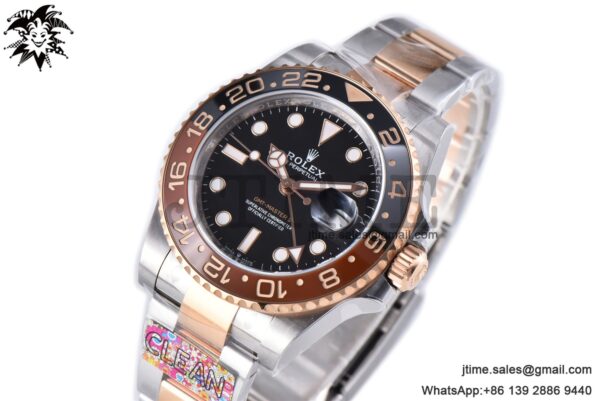 GMT-Master II Rootbeer 126711 CHNR Black/Brown Ceramic Clean Factory Best Edition on SS/RG Bracelet DD3285 CHS - Image 5