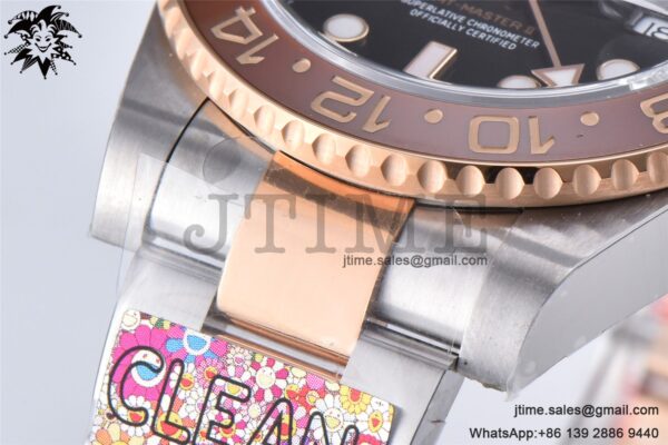 GMT-Master II Rootbeer 126711 CHNR Black/Brown Ceramic Clean Factory Best Edition on SS/RG Bracelet DD3285 CHS - Image 11