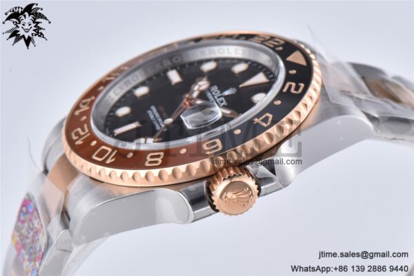 GMT-Master II Rootbeer 126711 CHNR Black/Brown Ceramic Clean Factory Best Edition on SS/RG Bracelet DD3285 CHS - Image 6