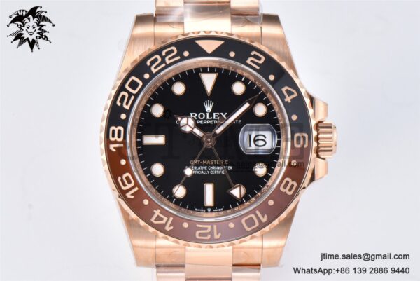 GMT-Master II 126715 CHNR Rootbeer RG Black/Brown Ceramic Clean Factory Best Edition on RG Bracelet VR3186 - Image 2