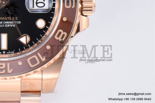 GMT-Master II 126715 CHNR Rootbeer RG Black/Brown Ceramic Clean Factory Best Edition on RG Bracelet VR3186 - Image 19