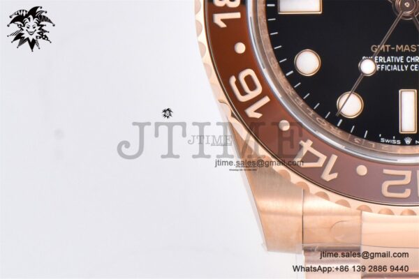 GMT-Master II 126715 CHNR Rootbeer RG Black/Brown Ceramic Clean Factory Best Edition on RG Bracelet VR3186 - Image 18