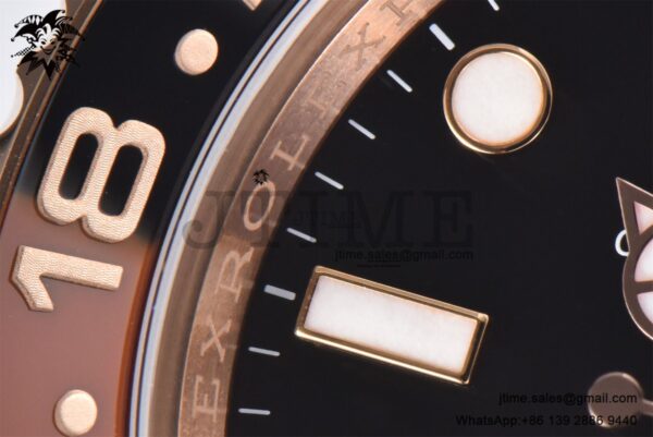 GMT-Master II 126715 CHNR Rootbeer RG Black/Brown Ceramic Clean Factory Best Edition on RG Bracelet VR3186 - Image 9