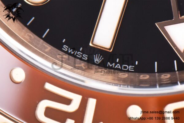 GMT-Master II 126715 CHNR Rootbeer RG Black/Brown Ceramic Clean Factory Best Edition on RG Bracelet VR3186 - Image 10
