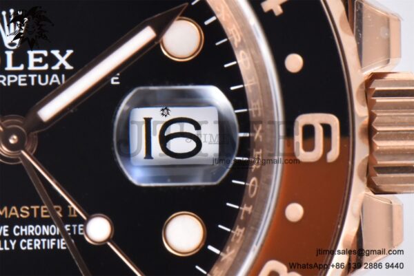 GMT-Master II 126715 CHNR Rootbeer RG Black/Brown Ceramic Clean Factory Best Edition on RG Bracelet VR3186 - Image 13