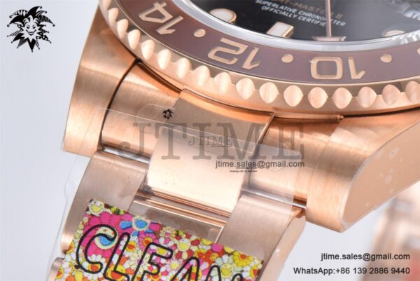 GMT-Master II 126715 CHNR Rootbeer RG Black/Brown Ceramic Clean Factory Best Edition on RG Bracelet VR3186 - Image 8