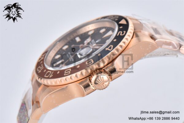 GMT-Master II 126715 CHNR Rootbeer RG Black/Brown Ceramic Clean Factory Best Edition on RG Bracelet VR3186 - Image 6