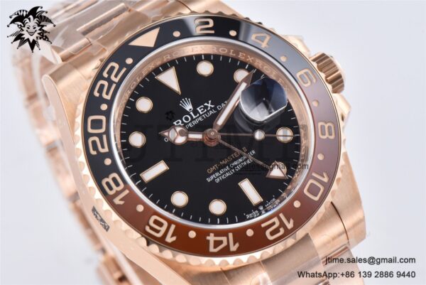 GMT-Master II 126715 CHNR Rootbeer RG Black/Brown Ceramic Clean Factory Best Edition on RG Bracelet VR3186 - Image 7