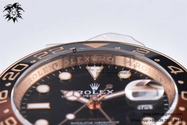 GMT-Master II 126715 CHNR Rootbeer RG Black/Brown Ceramic Clean Factory Best Edition on RG Bracelet VR3186 - Image 14