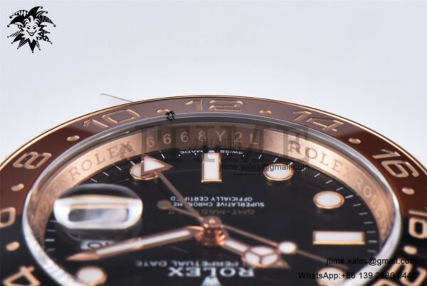 GMT-Master II 126715 CHNR Rootbeer RG Black/Brown Ceramic Clean Factory Best Edition on RG Bracelet VR3186 - Image 15
