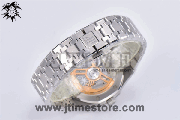 Royal Oak 41mm 15500 SS JF 1:1 Best Edition Blue Textured Dial on SS Bracelet A4302 (Free Box) - Image 6