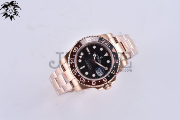 GMT-Master II Rootbeer 126715 CHNR RG Plated 904L Steel VSF 1:1 Best Edition A3285 v3 (Correct Hand Stack) - Image 2