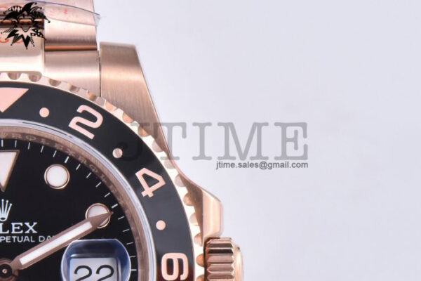 GMT-Master II Rootbeer 126715 CHNR RG Plated 904L Steel VSF 1:1 Best Edition A3285 v3 (Correct Hand Stack) - Image 5