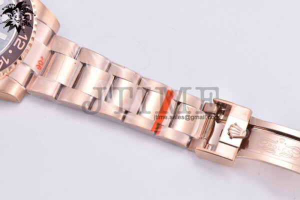GMT-Master II Rootbeer 126715 CHNR RG Plated 904L Steel VSF 1:1 Best Edition A3285 v3 (Correct Hand Stack) - Image 11