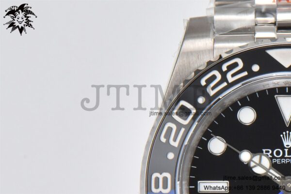 GMT-Master II Batman 126710 BLNR Black/Blue Ceramic VSF Best Edition on SS Jubilee Bracelet VR3186 - Image 5