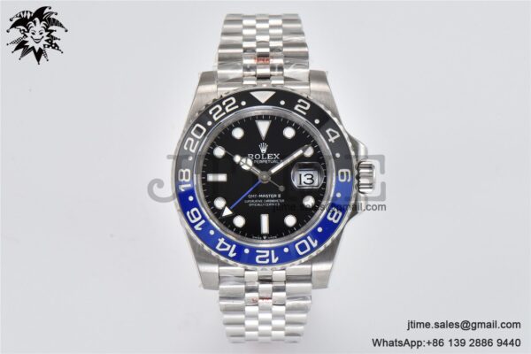 GMT-Master II Batman 126710 BLNR Black/Blue Ceramic VSF Best Edition on SS Jubilee Bracelet VR3186 - Image 4