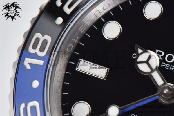 GMT-Master II Batman 126710 BLNR Black/Blue Ceramic VSF Best Edition on SS Jubilee Bracelet VR3186 - Image 9