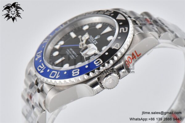 GMT-Master II Batman 126710 BLNR Black/Blue Ceramic VSF Best Edition on SS Jubilee Bracelet VR3186 - Image 14