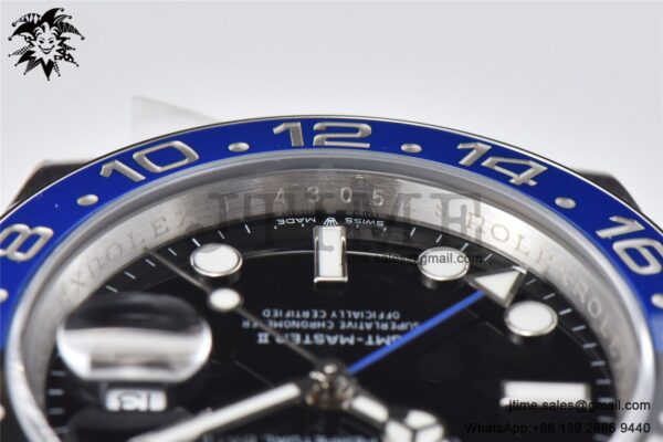 GMT-Master II Batman 126710 BLNR Black/Blue Ceramic VSF Best Edition on SS Jubilee Bracelet VR3186 - Image 17