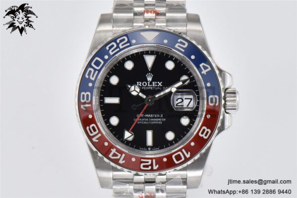 GMT-Master II 126710 BLRO Red/Blue Ceramic ARF Best Edition on SS Jubilee Bracelet VR3186 - Image 4