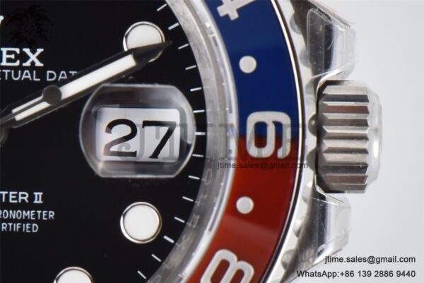 GMT-Master II 126710 BLRO Red/Blue Ceramic ARF Best Edition on SS Jubilee Bracelet VR3186 - Image 9