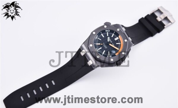 Royal Oak Offshore Diver 15707CE Real Black Ceramicx NOOB 1:1 Best Edition on Black Rubber Strap A3120 V3 - Image 2