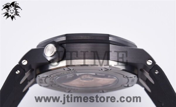 Royal Oak Offshore Diver 15707CE Real Black Ceramicx NOOB 1:1 Best Edition on Black Rubber Strap A3120 V3 - Image 5