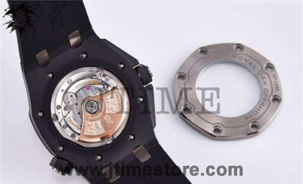 Royal Oak Offshore Diver 15707CE Real Black Ceramicx NOOB 1:1 Best Edition on Black Rubber Strap A3120 V3 - Image 9